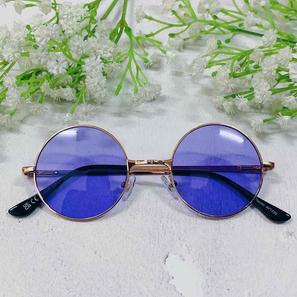 SOLD❌ NWT• Retro Unisex, Purple Oval Sunglasses🌟 - Picture 3 of 7